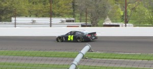 Jeff Gordon tests at the Indianapolis Motor Speedway for a Goodyear tire test on April 29, the same day the track announced he would drive the pace car for the 2015 Indianapolis 500